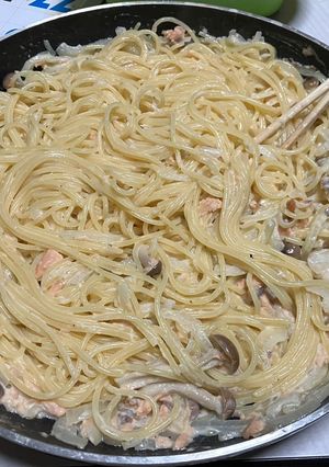 鮭のクリームパスタ-レシピのメイン写真