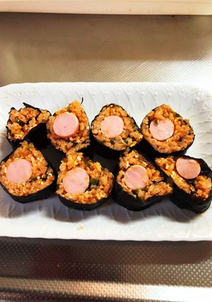 魚肉ソーセージのケチャップご飯海苔巻-レシピのメイン写真