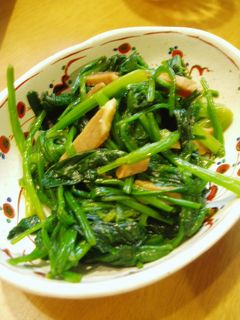 ほうれん草と焼豚のからし酢醤油和え-レシピのメイン写真