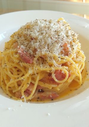 チーズたっぷりカルボナーラ-レシピのメイン写真