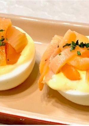 サーモンとクリームチーズのデビルドエッグ-レシピのメイン写真