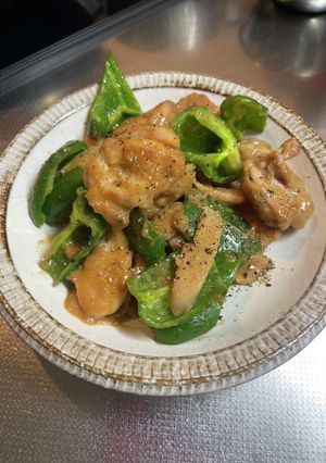 岩下の新生姜と鶏肉とピーマンの味噌炒め-レシピのメイン写真