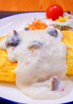 毛ガニのきのこソースオムライス-レシピのメイン写真