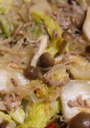 ゴマ油香る白菜と挽肉の中華炒め-レシピのメイン写真