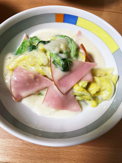 白菜とハムのクリーム煮-レシピのメイン写真