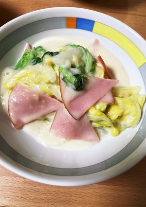 白菜とハムのクリーム煮-レシピのメイン写真