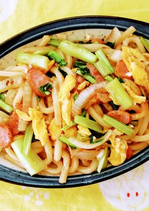 冷凍さぬきうどんの焼きうどん♪-レシピのメイン写真