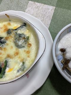 熱々ほうれん草とゆで卵のグラタン-レシピのメイン写真