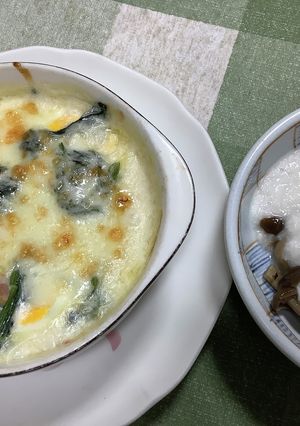 熱々ほうれん草とゆで卵のグラタン-レシピのメイン写真
