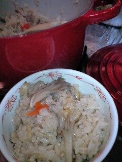 ルクルーゼで簡単 炊き込みご飯-レシピのメイン写真