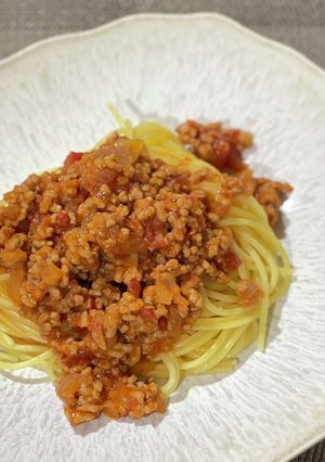 簡単♡豚ひき肉を使ったボロネーゼパスタ-レシピのメイン写真