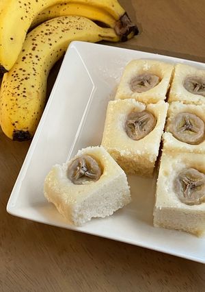 タッパーで作れる切り分けバナナ蒸しパン-レシピのメイン写真