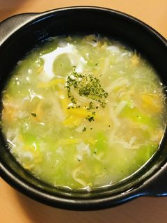 スープの素●キャベツの玉子チーズスープ-レシピのメイン写真