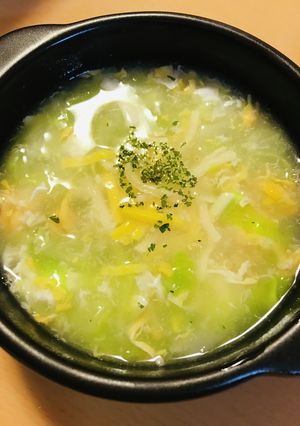 スープの素●キャベツの玉子チーズスープ-レシピのメイン写真