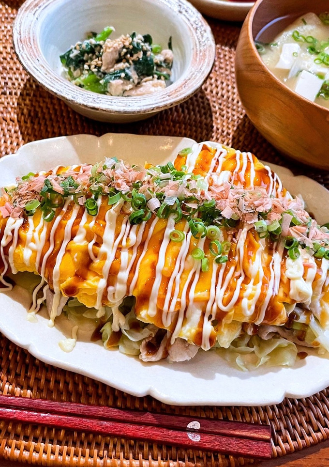 包まない♩たまごのせとん平焼き-レシピのメイン写真