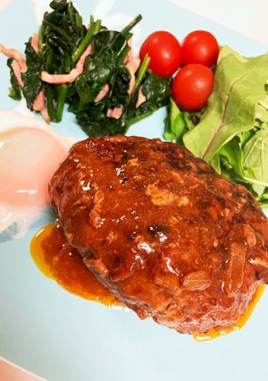フライパン１つで簡単ハンバーグ-レシピのメイン写真