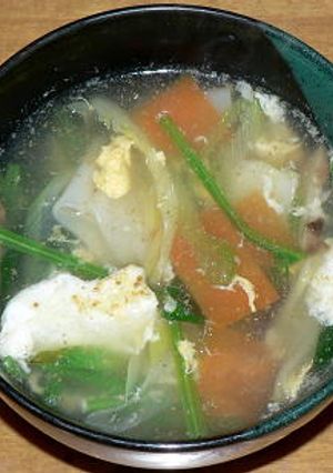 餃子の皮入り中華風野菜スープ-レシピのメイン写真