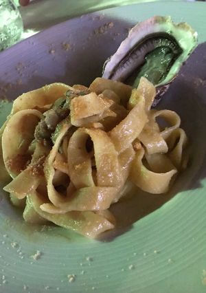 からすみと牡蠣、アネモネのパスタ-レシピのメイン写真