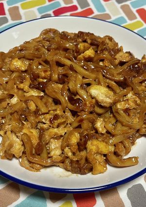 超簡単☆旨味堪能！ソースあげ玉焼きうどん-レシピのメイン写真