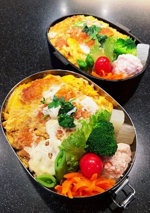 高校生弁当2022 11月9カツ丼弁当-レシピのメイン写真