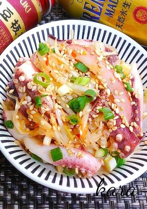 簡単おつまみ♪イカと長ネギの香味醤ナムル-レシピのメイン写真