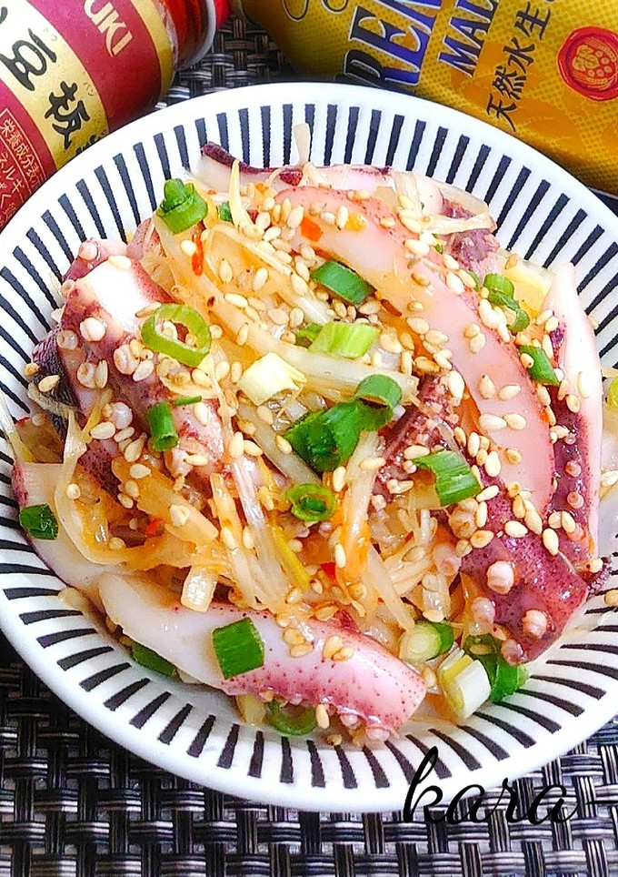 簡単おつまみ♪イカと長ネギの香味醤ナムル-レシピのメイン写真