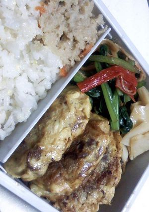 【弁当】牛巻きピカタと小松菜和え-レシピのメイン写真