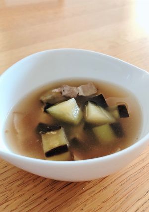 とろとろ♪ 茄子とベーコンのスープ-レシピのメイン写真