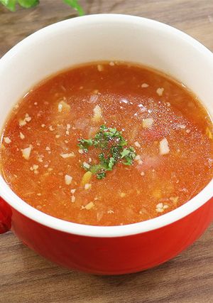 超時短！レンジで簡単＊トマトスープ-レシピのメイン写真
