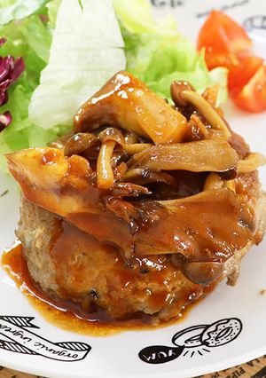 オートミールで＊きのこソースハンバーグ-レシピのメイン写真