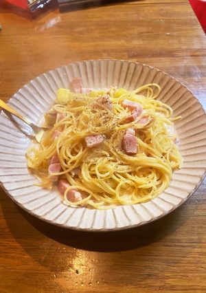 サツマイモとベーコンのクリームパスタ-レシピのメイン写真