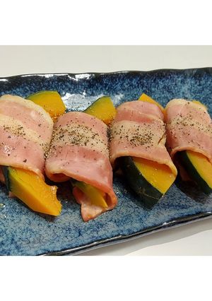 ベーコン巻きかぼちゃ-レシピのメイン写真