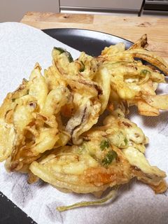 菊芋ほくほく☆三つ葉と海老の簡単かき揚げ-レシピのメイン写真