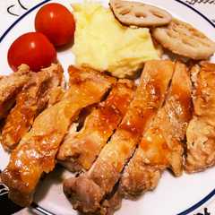 รูปของ もろみ調味液で、簡単鶏肉に照り焼き