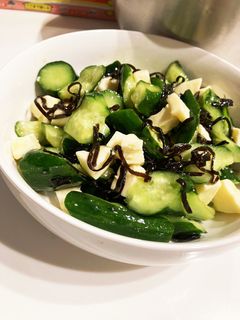 きゅうりとチーズの塩昆布和え -レシピのメイン写真