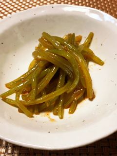 シャキシャキ!さつまいもの茎キムチ-レシピのメイン写真