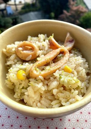 烏賊とブロッコリーの炊き込みご飯-レシピのメイン写真