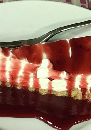 ピッツァ屋さんで食べた卵白でチーズケーキ-レシピのメイン写真