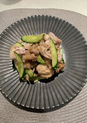 豚しゃぶ肉ときゅうりのなんちゃって雲白肉-レシピのメイン写真