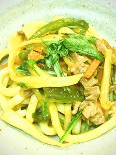 白菜の軸の野菜炒めで焼うどん-レシピのメイン写真
