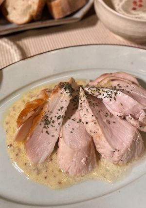 やわらか鶏胸肉のポワレ マスタードソース-レシピのメイン写真