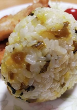 ネギ高菜のおにぎり♡-レシピのメイン写真