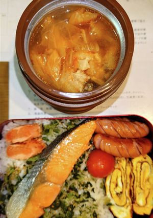 白菜大量消費　キムチ鍋スープ弁当-レシピのメイン写真
