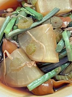 レンジで簡単!山菜と大根の煮物-レシピのメイン写真