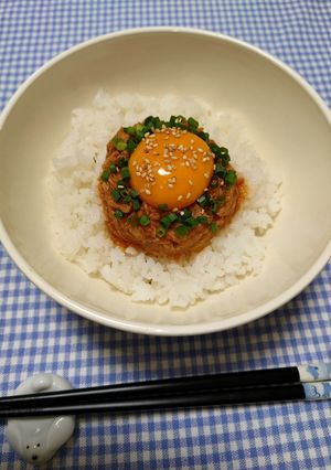 簡単☆お手軽ツナユッケ丼♩-レシピのメイン写真