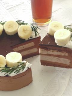 バナナとチョコレートのムースケーキ-レシピのメイン写真
