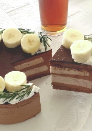 バナナとチョコレートのムースケーキ-レシピのメイン写真
