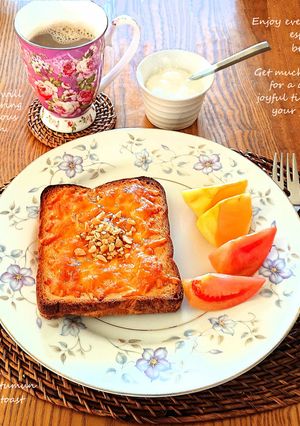 甘じょっぱい秋味チーズトースト❤カフェ風-レシピのメイン写真