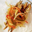 野菜たっぷり揚げないししゃもの南蛮漬け
