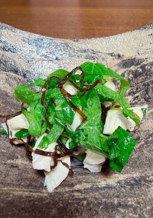 鶏むね肉の塩こんぶ大葉和え-レシピのメイン写真